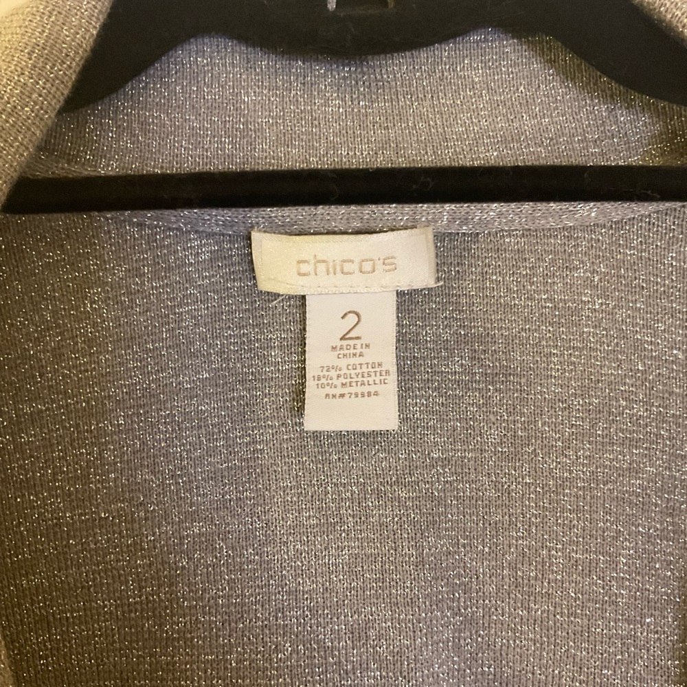 Chico’s sparkly silver dinner jacket - Picture 2 of 2